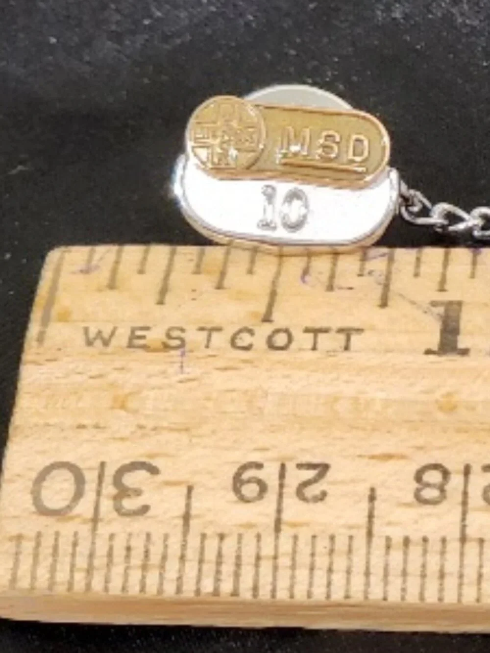 Vintage MSD 10K and Sterling Service Award Tie Clip and Pin
